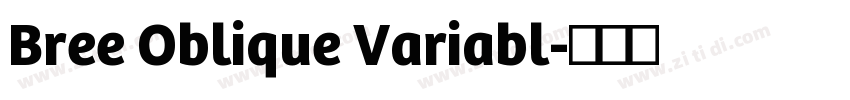 Bree Oblique Variabl字体转换